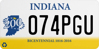 IN license plate 074PGU