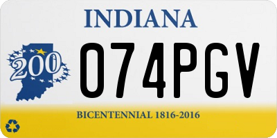IN license plate 074PGV