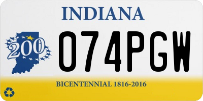 IN license plate 074PGW