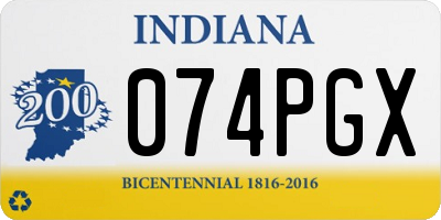 IN license plate 074PGX