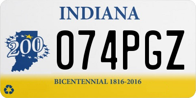 IN license plate 074PGZ
