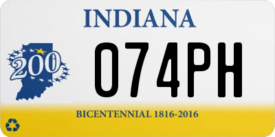 IN license plate 074PH