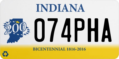 IN license plate 074PHA