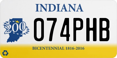 IN license plate 074PHB