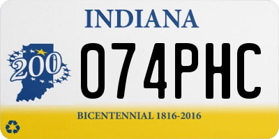 IN license plate 074PHC