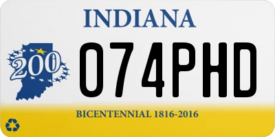 IN license plate 074PHD