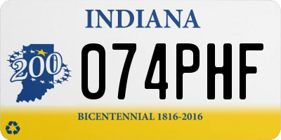 IN license plate 074PHF
