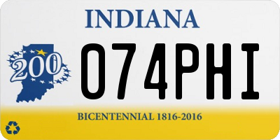 IN license plate 074PHI