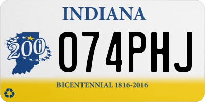 IN license plate 074PHJ