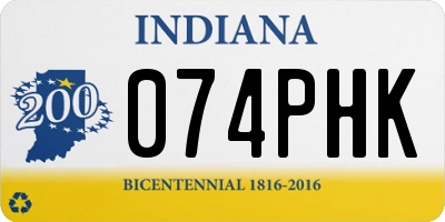 IN license plate 074PHK