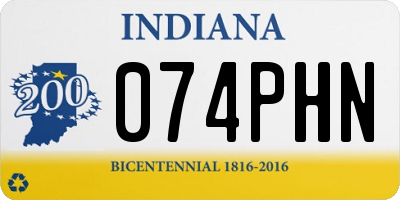 IN license plate 074PHN