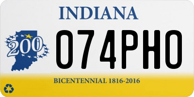 IN license plate 074PHO