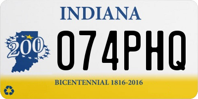 IN license plate 074PHQ