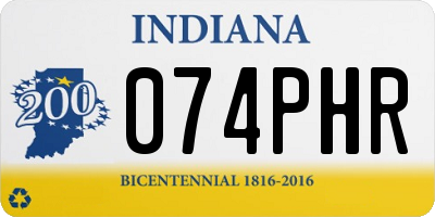IN license plate 074PHR