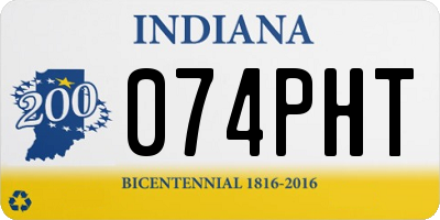 IN license plate 074PHT