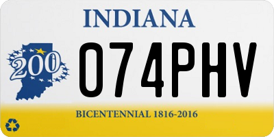 IN license plate 074PHV