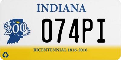 IN license plate 074PI