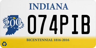 IN license plate 074PIB