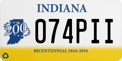 IN license plate 074PII