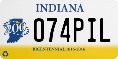 IN license plate 074PIL