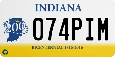 IN license plate 074PIM