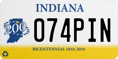 IN license plate 074PIN