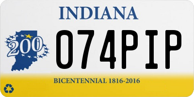 IN license plate 074PIP