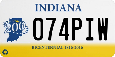 IN license plate 074PIW