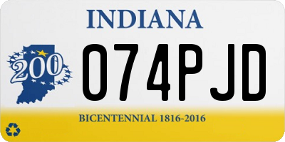 IN license plate 074PJD