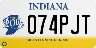 IN license plate 074PJT