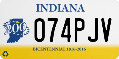IN license plate 074PJV