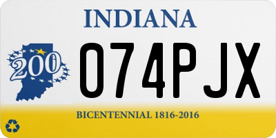 IN license plate 074PJX