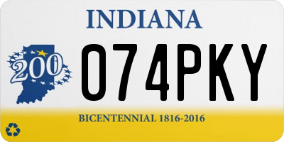 IN license plate 074PKY