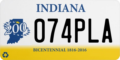 IN license plate 074PLA
