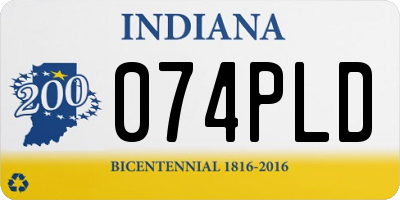 IN license plate 074PLD