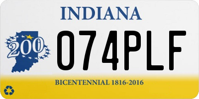 IN license plate 074PLF