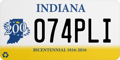 IN license plate 074PLI