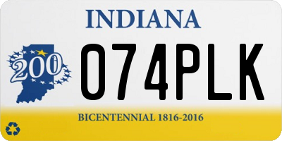 IN license plate 074PLK