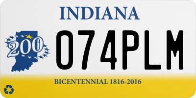 IN license plate 074PLM