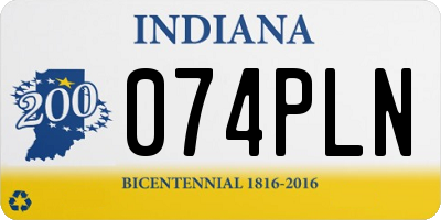 IN license plate 074PLN