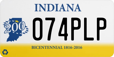 IN license plate 074PLP