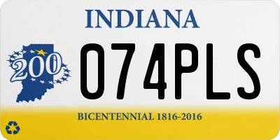 IN license plate 074PLS