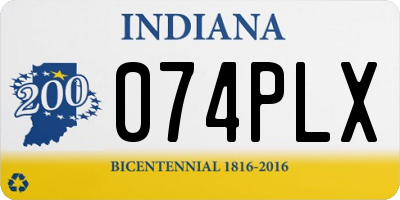 IN license plate 074PLX