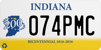 IN license plate 074PMC