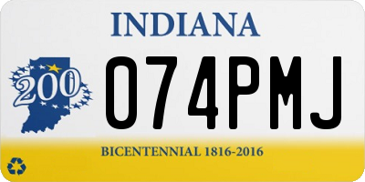 IN license plate 074PMJ