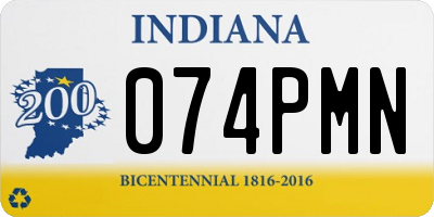 IN license plate 074PMN
