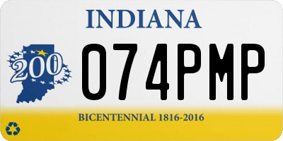 IN license plate 074PMP