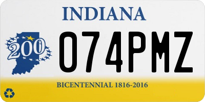 IN license plate 074PMZ
