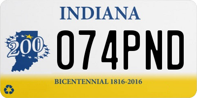 IN license plate 074PND