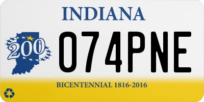 IN license plate 074PNE